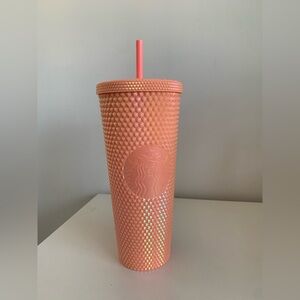 Starbucks peachy studded tumbler